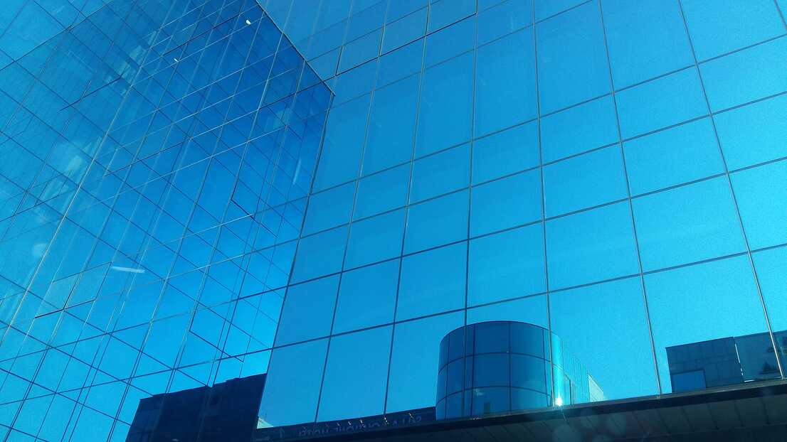 Glass building