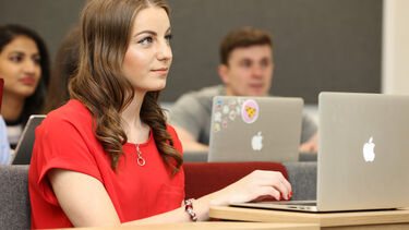 Student in lecture