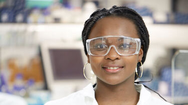 Student in laboratory 