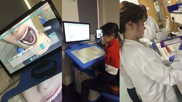 Y10 students on work experience.
