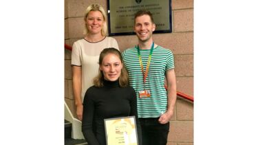 Alice Rigby winning Junior Colgate prize
