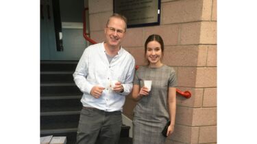 Marianne Satur with PhD supervisor Graham Stafford