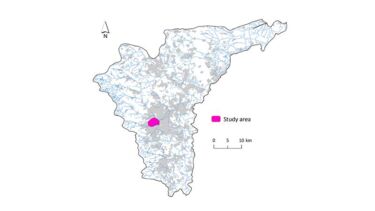 A map showing the deculverting study area
