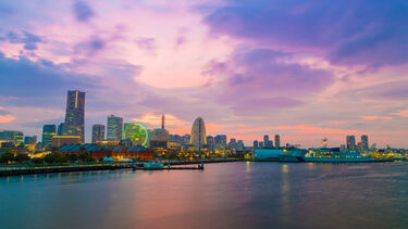 A small Asian cityscape