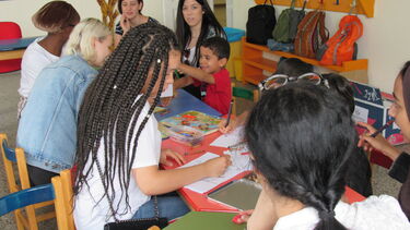 Ella-Sophia Ellis working in Thessaloniki, Greece.