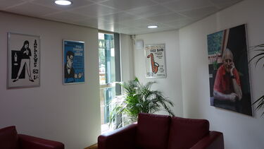 Kroto's artwork on the walls