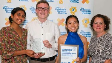 students at awards show