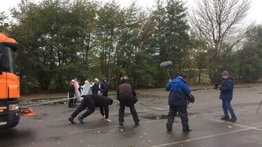 iT-CDT filming with strongest man and BBC Bitesize