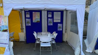 Pop-Up University Tent with activities