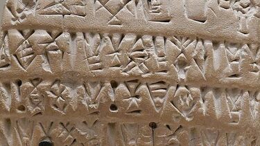 A photo of carvings on a wall