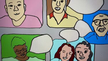 people conversing 