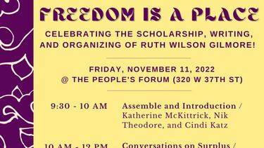 Friday itinerary for Freedom is a Place 