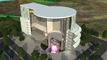 An artist's impression of UKAEA's STEP prototype fusion powerplant