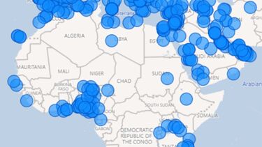 Heat map of our alumni in the Middle East and Africa