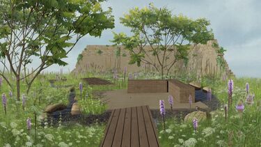 'Seeking Resilience' an artists representation of a garden designed by student Camellia Hayes. Credit: India Hobson.