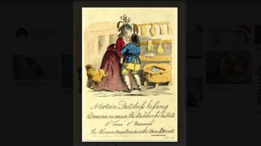 Georgiana was a common figure of caricature because of her political canvassing in the 1784 election.  