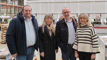 Diego and colleagues at Elkarkide post room.
