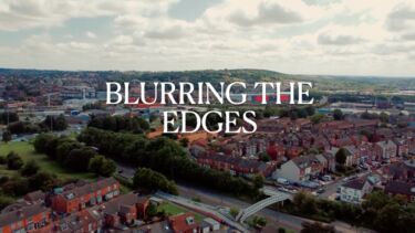 Ariel view of Rotherham Town Centre in the summer