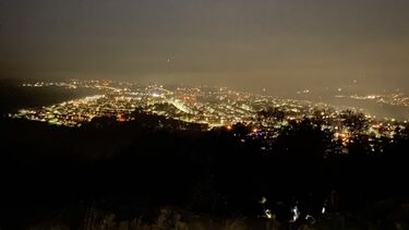 Sheffield at night.