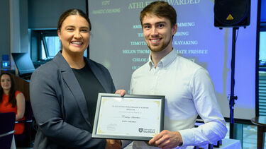 Timothy Dowden receives an award