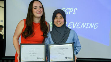 2 girls receive sports awards