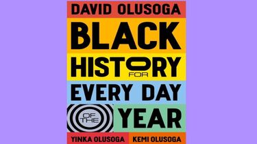 Book cover Black History for Every Day of the Year on a colourful background