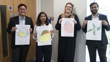The team of students who finished in third place.