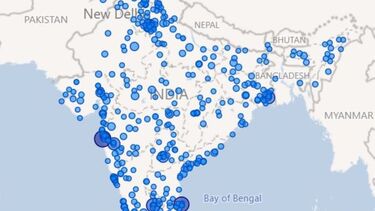 Heat map of our alumni in India
