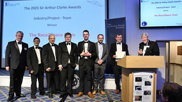 Race2Space team winning award
