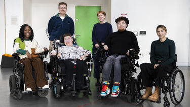 A group of disabled artists and theatre workers together