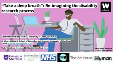First slide of Centre for Disability Studies keynote