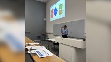 A professor giving a lecture
