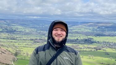 Student Jonas Stankevicius in the countryside.