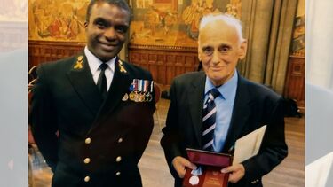 The late Peter Wells (right)