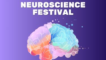 A poster for Neurofest 2026 showing a graphic of a brain and the dates of the festival