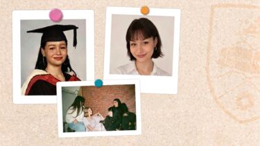 Polaroid pictures of Agata - Photo with friends at University, photo of graduation, professional headshot