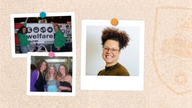 Polaroid pictures of Shivonne - Photos with friends at University at welfare society/ society event & professional headshot