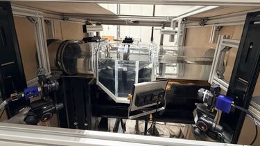 Experimental setup of Particle Image Velocimetry PIV