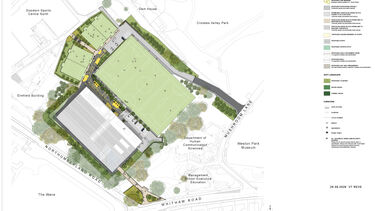 site plan of new sports centre
