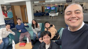 MBA students socialising