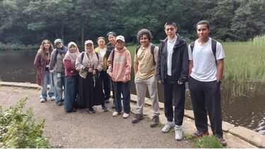 The group of students on the Rivelin Valley walk in September 2026