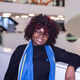 Student Thandiwe standing in the Diamond