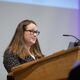 Jenni Blundell giving a speech at prize giving