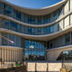 Wave main entrance into atrium