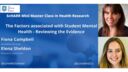 The Factors associated with Student Mental Health - Reviewing the Evidence
