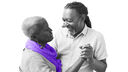Older couple dancing