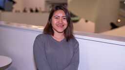 Student Czarina standing in the Diamond