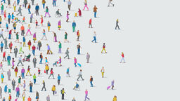 Large group of people representing a diverse society