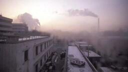 An image of a foggy morning on a roof top