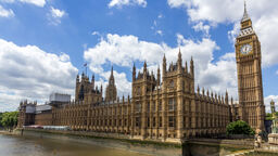 A photo showing the exterior of the house of commons, as well as Big Ben